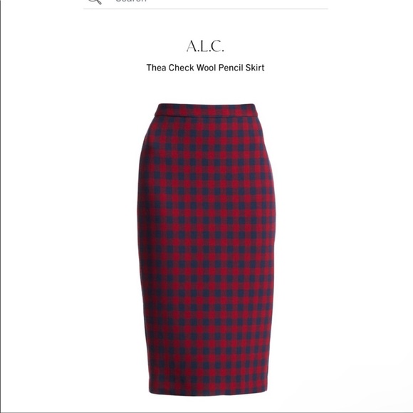 A.L.C. Thea wool plaid skirt - Picture 3 of 6